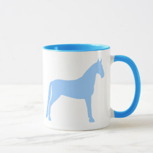 Caneca Cavalo de passeio de Tennessee (luz - azul)