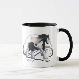 Caneca Cavalo de Vanner Cigano Cigano Negro