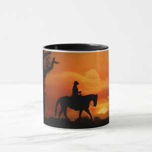 Caneca Cavalo do Prazer Ocidental e Cavaleiro do Cavalo