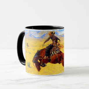 Caneca Cavalo e Cowboy do Velho Oeste Remington