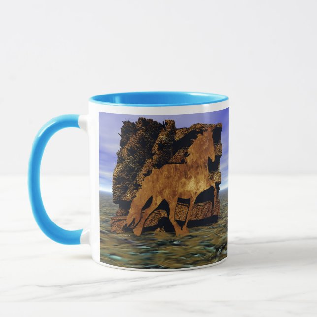 Caneca Cavalo Islandês em Pedra (Esquerda)