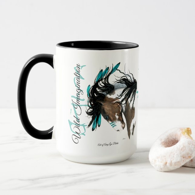 Caneca Cavalo majestoso pela imaginação selvagem de (Com Donut)