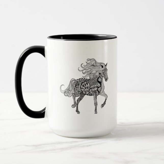 Caneca Cavalo preto inspirado (Esquerda)