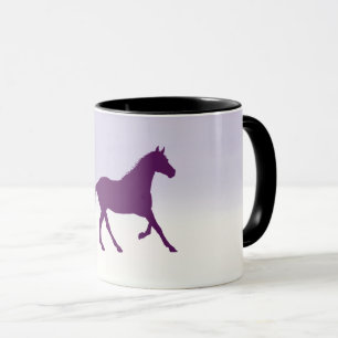 Caneca Cavalo Roxo em Mambre Roxo Claro