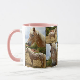 Caneca Cavalos Appaloosa, Uma Cama De Café Rosa De Colage