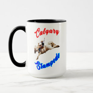 Caneca Cavalos Calgary Canada Cavaleiros julho Cavaleiros