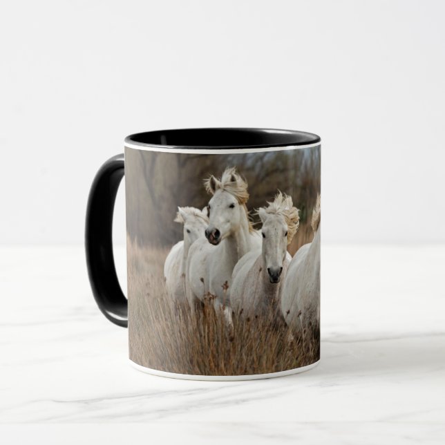 Caneca Cavalos Camargue em corrida (Frente Esquerda)