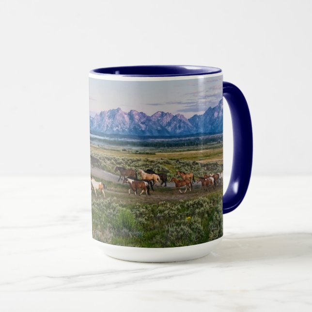 Caneca Cavalos caminham (Frente Esquerda)