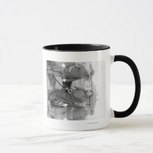 Caneca Cavalos de abundância índios Oglala com 2 Soldados