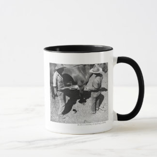 Caneca Cavalos de marcagem com ferro quente com a marca