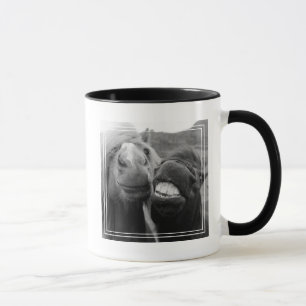 Caneca Cavalos de sorriso das imagens de Getty