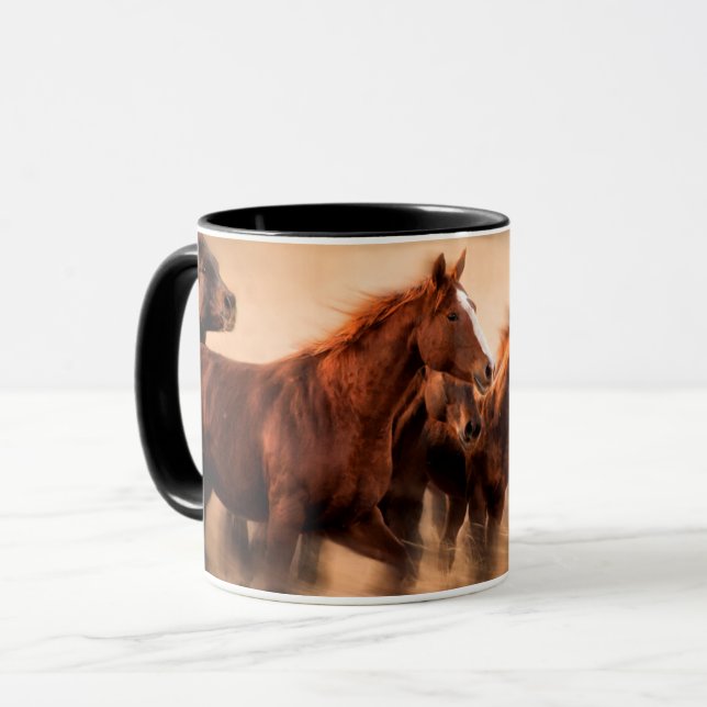 Caneca Cavalos em Execução (Frente Esquerda)