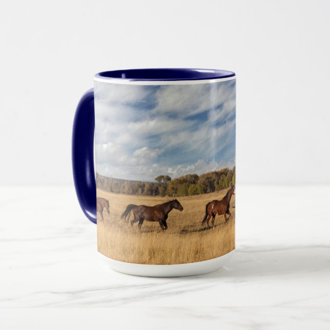 Caneca Cavalos Fora Do Parque Nacional Grand Teton (Frente Esquerda)