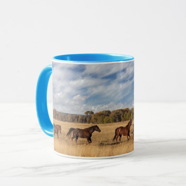 Caneca Cavalos Fora do Parque Nacional Grand Teton (Frente Esquerda)