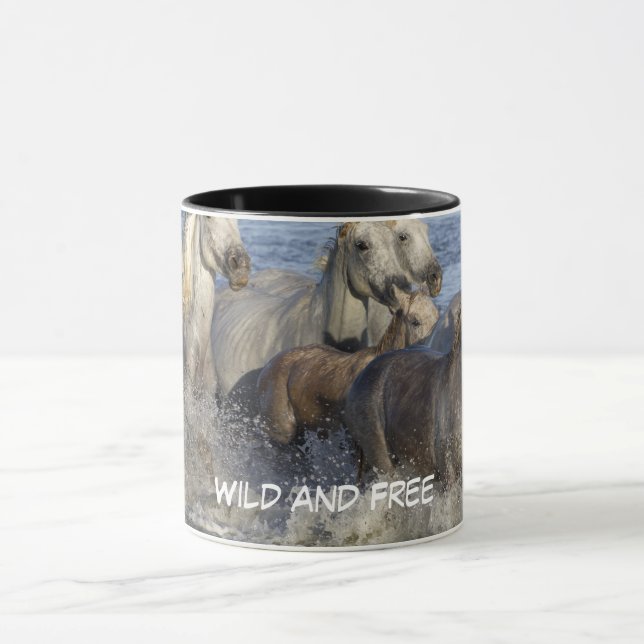 Caneca Cavalos galopando na água (Centro)