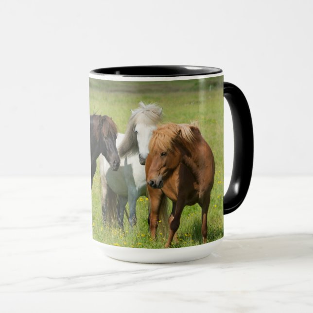 Caneca Cavalos no Ranch, Sul da Islândia (Frente Esquerda)