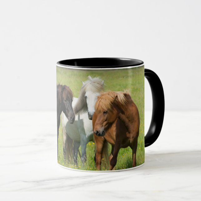 Caneca Cavalos no Ranch, Sul da Islândia (Frente Esquerda)