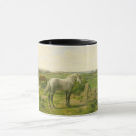 Caneca Cavalos próximos à praia (por Rosa Bonheur)