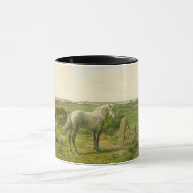 Caneca Cavalos próximos à praia (por Rosa Bonheur) (Centro)