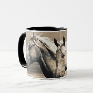 Caneca Cavalos Quarto de Milha na Pradaria Canadense