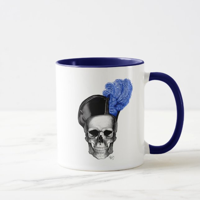 Caneca Caveira com Chapéu Azul (Direita)