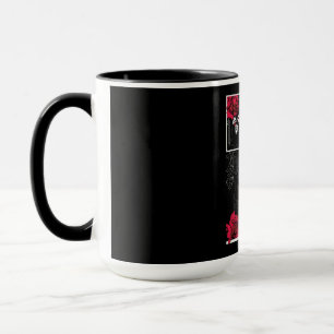 Caneca Caveira Com Flores - Design de Estilo Japonês Urba
