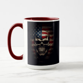 Caneca Caveira da Bandeira Americana