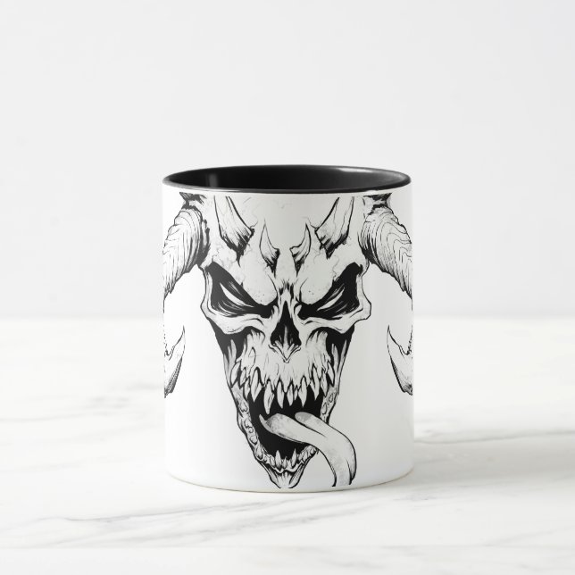 Caneca Caveira divina da Pata Branca da Morte (Centro)