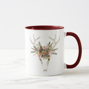 Caneca Caveira e flores