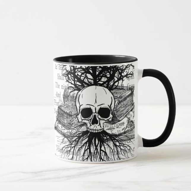 Caneca Caveira e Livros (Direita)