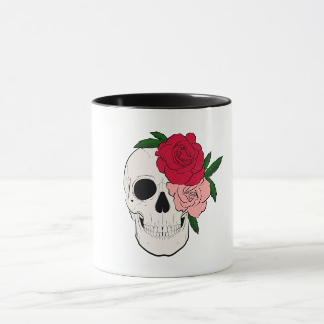 Caneca Caveira e Rosas (Centro)