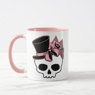 Caneca Caveira Gelada Com Rosa Cor-de-Rosa Superior
