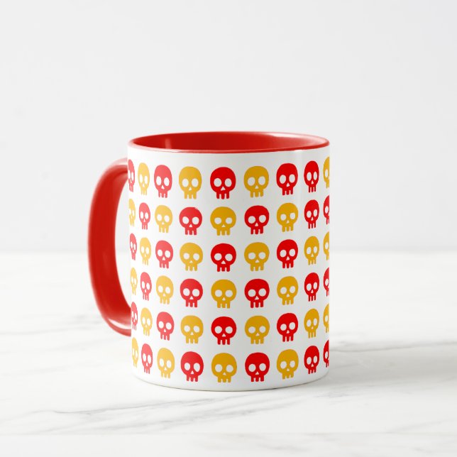 Caneca Caveira Pop Vibrante (Frente Esquerda)