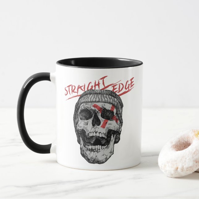 Caneca Caveira Straight Edge (Com Donut)