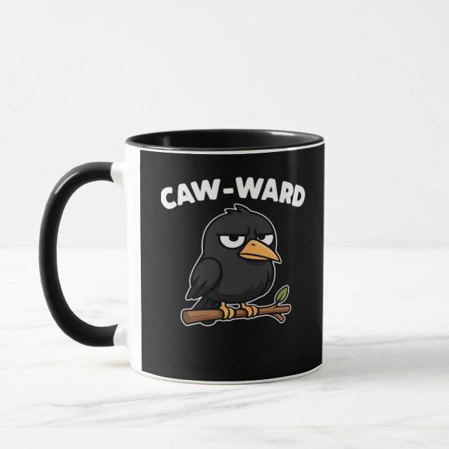 Caneca Caw-Ward Funny Quote (Esquerda)