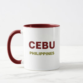 Caneca Cebu Filipinas Café Mug
