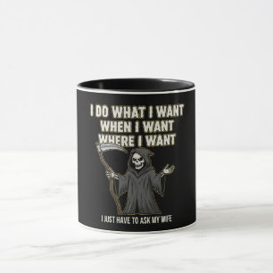 Caneca Ceifeiro Engraçado "Pergunte à Minha Esposa" Marid