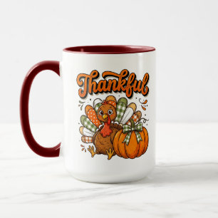 Caneca Celebração Aconchegante da Colheita de Peru de Out