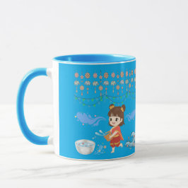 Caneca celebração azule cristalina