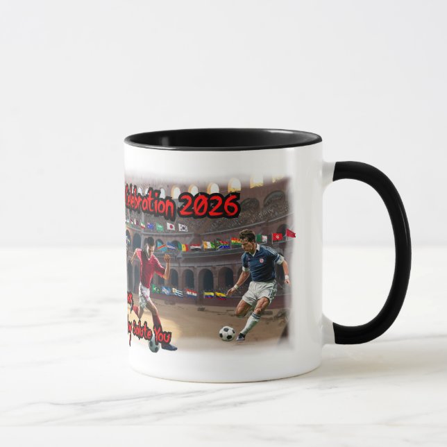 Caneca Celebração de Futebol 2026 em (Direita)