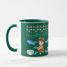 Caneca celebração do caçador de água cristalina verde esm