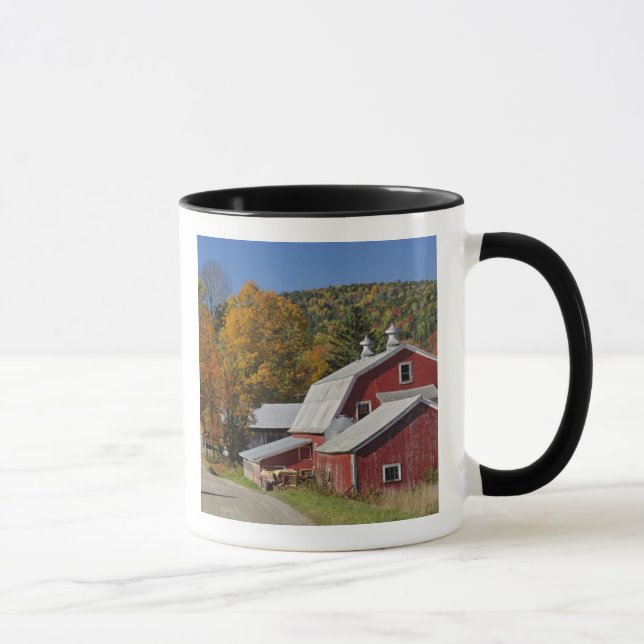 Caneca Celeiro rural clássico e estrada, White Mountain (Direita)