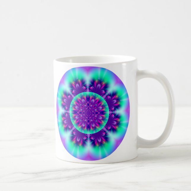 Caneca celestial da mandala da flor (Direita)