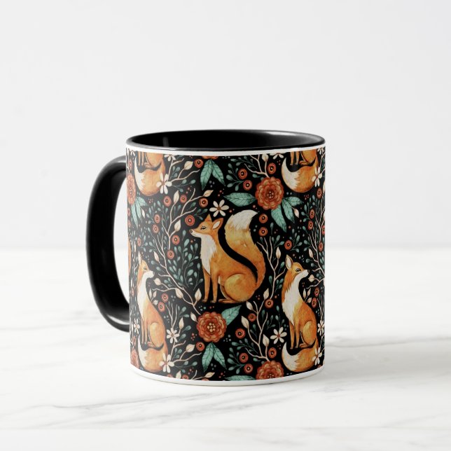 Caneca Celestial Fox in a Starry Night Sky (Frente Esquerda)