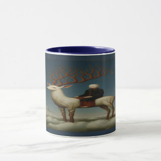 Caneca Celestial White Stag Surreal Art Mug