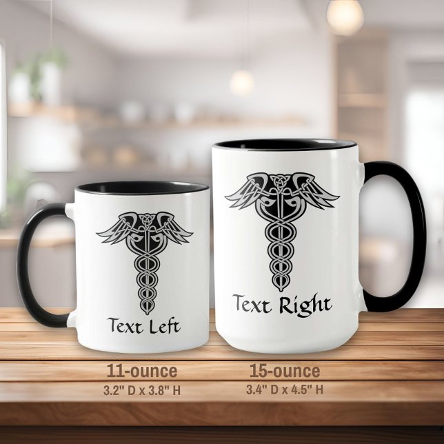 Caneca Celtic Knot Caduceus (Criador carregado)