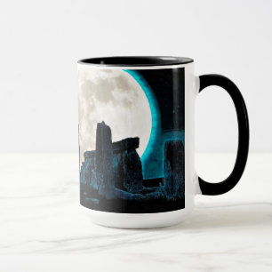 Caneca Celtic Stonehenge, Lua e Estrelas Astronomy Reino 