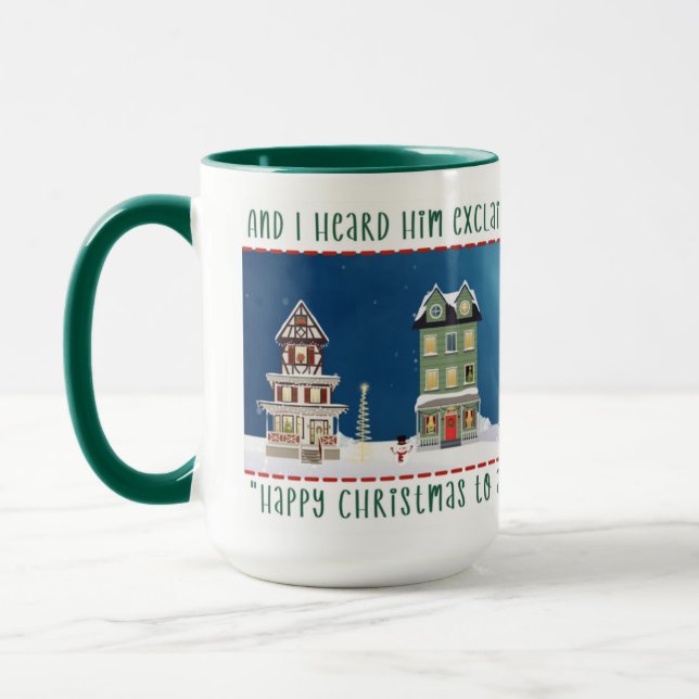 Caneca Cena da Aldeia de Natal  (Esquerda)