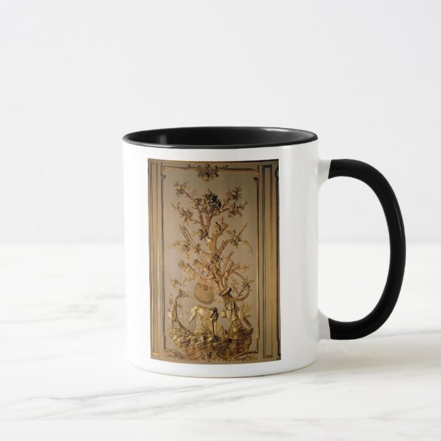 Caneca Cena da caça, painelamento de madeira da sala de (Direita)