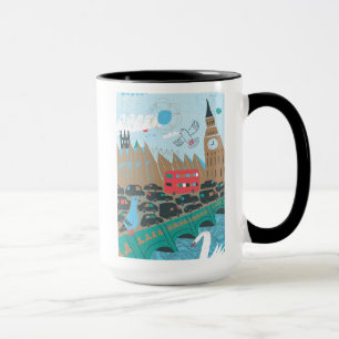 Caneca Cena da cidade de Reino Unido